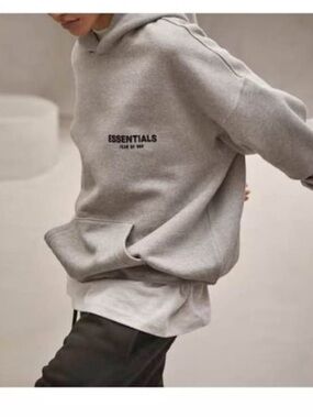 Essentials Grey Crewneck Pullover Sweatshirt